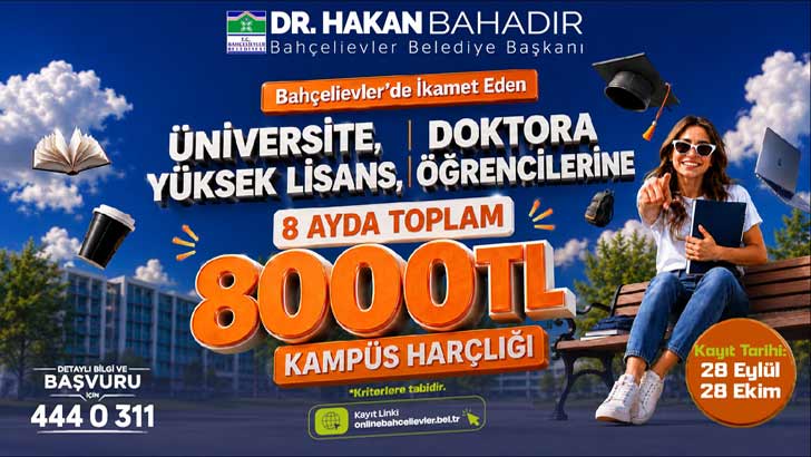 Bahçelievler Belediyesi Eğitim Yardımı Bursu Başvurusu 2026-2027