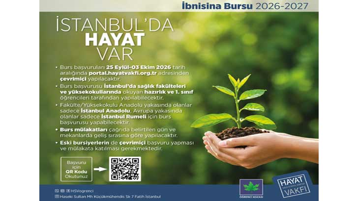 Hayat Sağlık Vakfı İstanbul Şubesi Burs Başvurusu