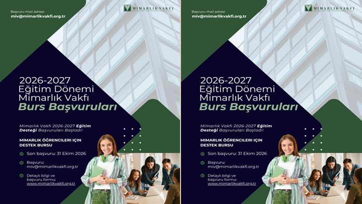 Mimarlık Vakfı Burs Başvuruları 2026-2027