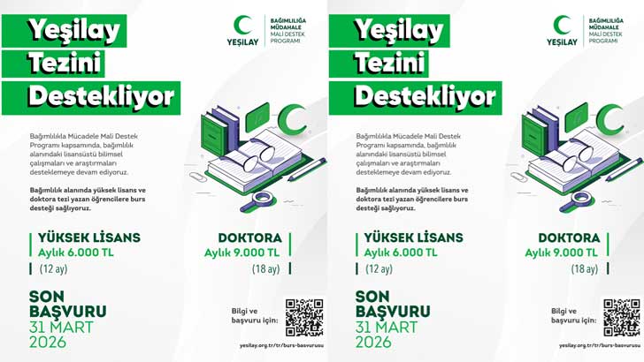 Yeşilay Yüksek Lisans Ve Doktora Burs Başvuruları 2026/1