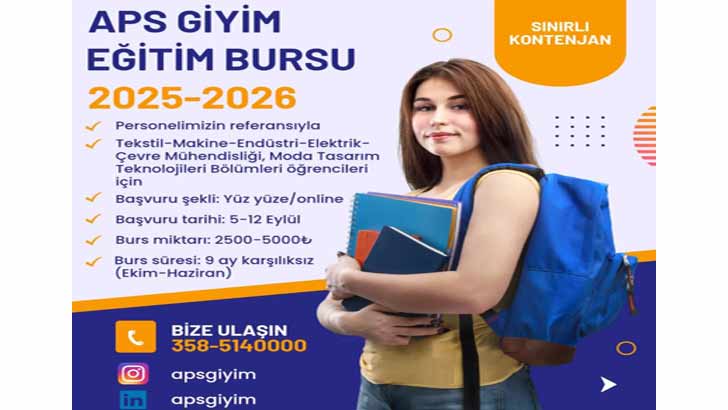 APS Giyim Eğitim Bursu Başvuruları