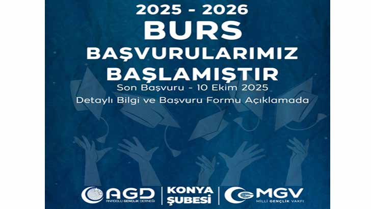 AGD Anadolu Gençlik Derneği Konya Şubesi Bursu Başvurusu