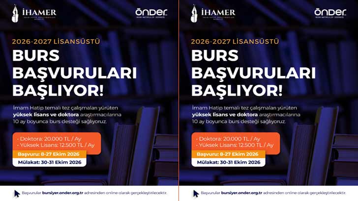 İHAMER Burs Başvuruları 2026-2027