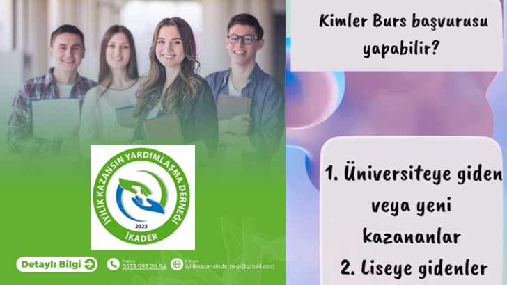 İyilik Kazansın Yardımlaşma Derneği İKADER Bursu Başvurusu