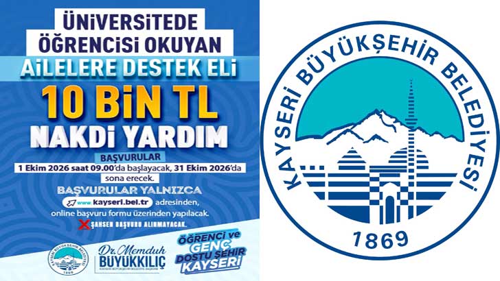 Kayseri Belediyesi Burs Başvuruları 2026-2027