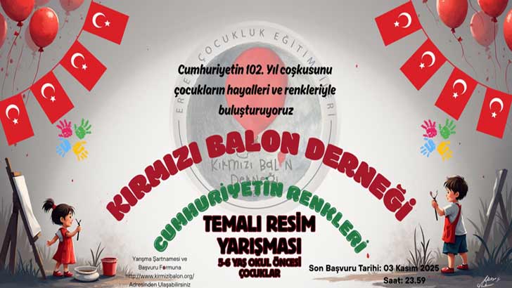 Kırmızı Balon Derneği Okul Öncesi Çocuklar Arası Resim Yarışması