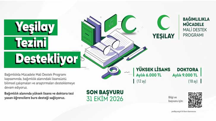 Yeşilay Yüksek Lisans Ve Doktora Burs Başvuruları 2026/2