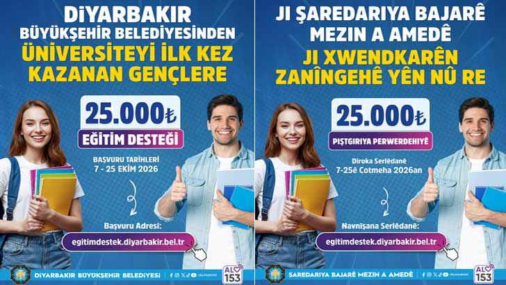 Diyarbakır Belediyesi Bursu Başvurusu 2026-2027