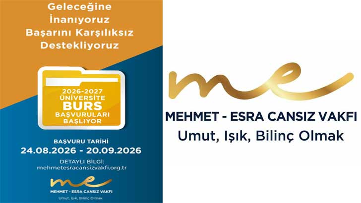 Mehmet Esra Cansız Vakfı Burs Başvurusu 2026-2027