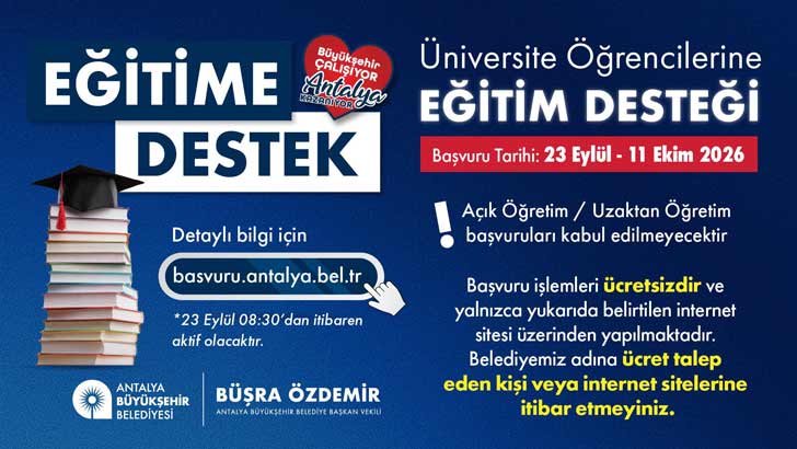 Antalya Belediyesi Burs Başvuruları