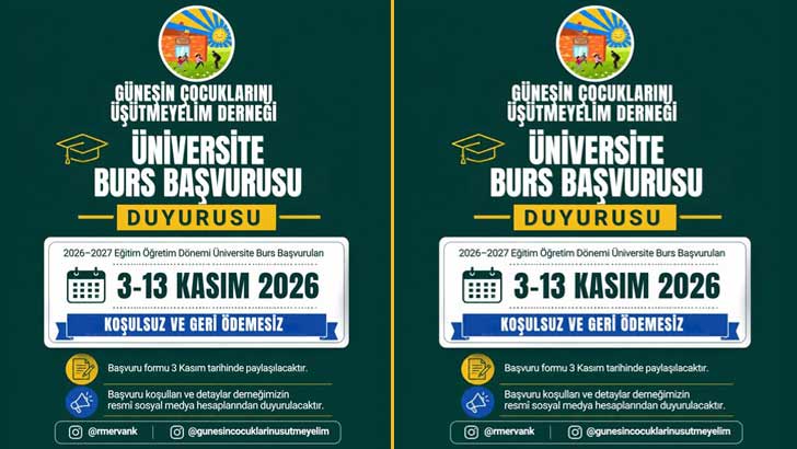 Güneşin Çocuklarını Üşütmeyelim Derneği Bursu Başvuruları 2026-2027