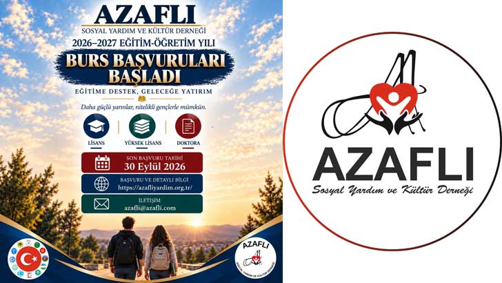 Azaflı Sosyal Yardım Derneği Bursu 2026-2027